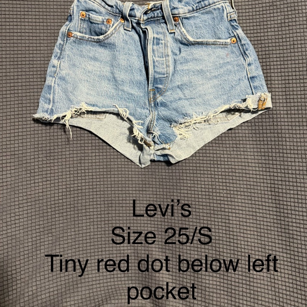 Levi's Light Blue Distressed Jean Shorts